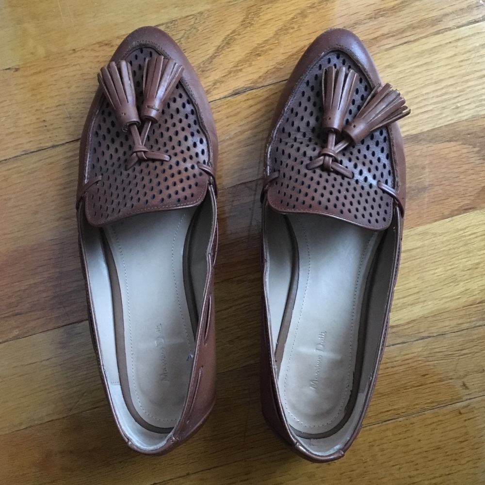 Massimo Dutti brown leather men inspired loafers